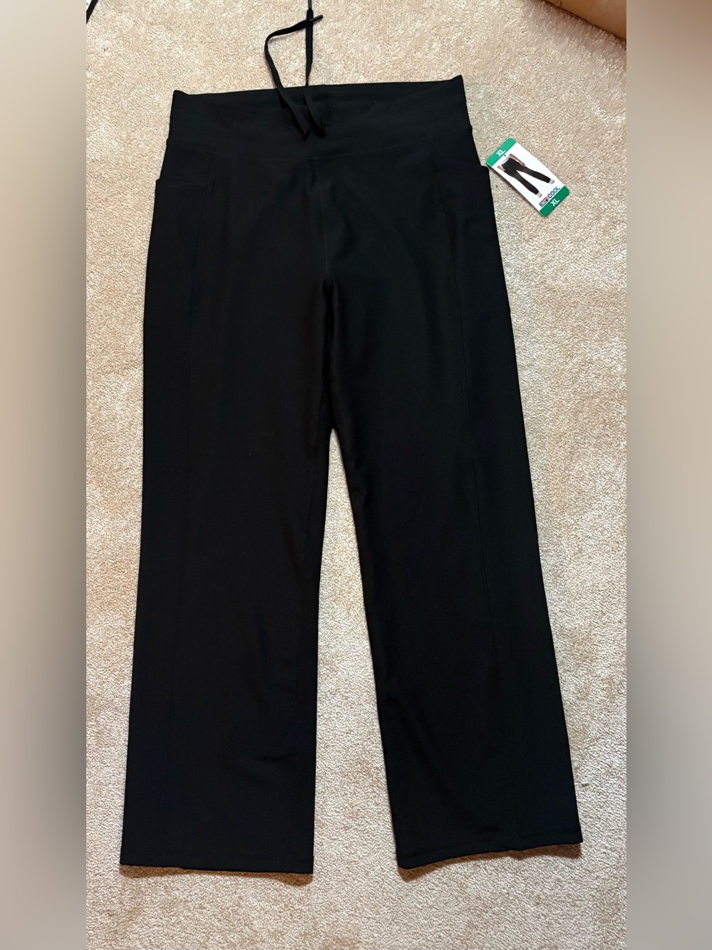 32 Degree X Large Black Wide-Leg Drawstring Waist Pants New With Tags Size Large